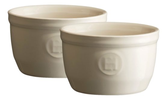 Emile Henry Eh024009 The N ° 9 Set of 2 Ramekins Ceramic Beige Clay 9 X 9 X 5.5 cm