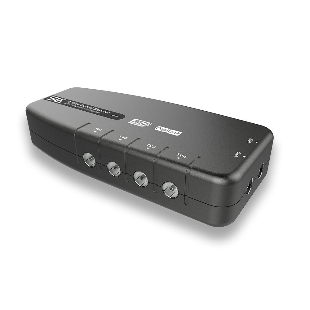 Signal Booster, SLx TV Amplifier Four Output 27820BMR, Improve Picture Quality And Channel Reception