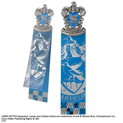 The Noble Collection Harry Potter Ravenclaw Crest Bookmark, 6.7in (17cm) Die Cast Metal, PVC and Card Bookmark