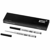 Montblanc Ballpoint Pen Refills (M) Mystery Black 116190 – Refill Ink with a Medium Tip for Montblanc Biros – 2 x Black Ballpen Refills