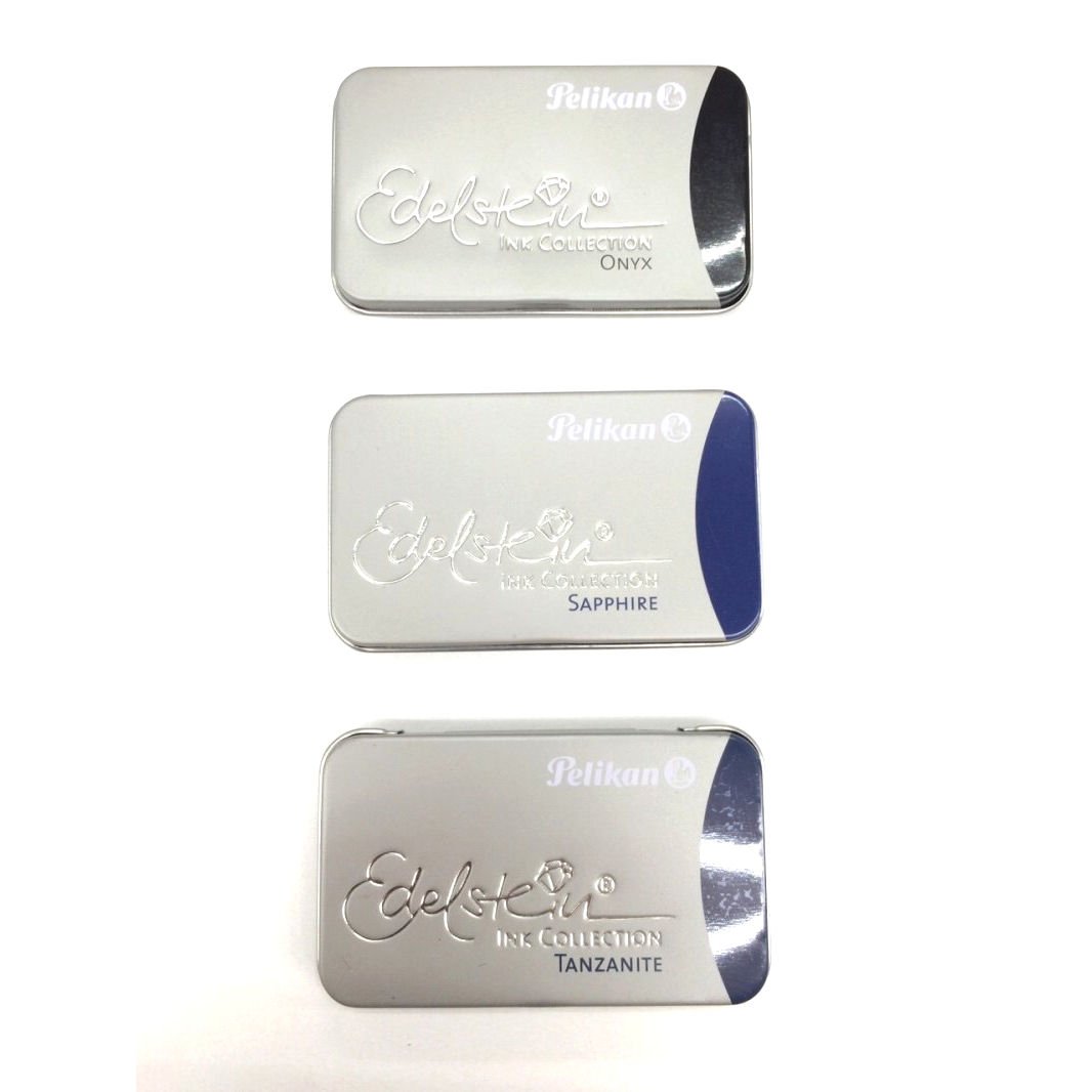 Pelikan 339648 Gemstone GTP/6 Fountain Pen Ink in Metal Case Garnet Ink Cartridge Blue - Image 4