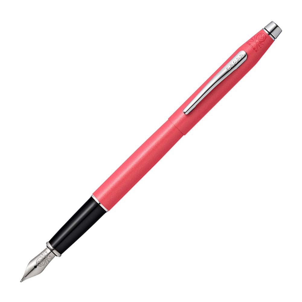 CROSS Classic Century Coral Pearlescent Lacquer Fountain Pen with Polished Chrome Appointments