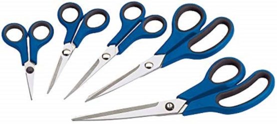 Draper 75552 5-Piece Soft-Grip Household Scissors Set