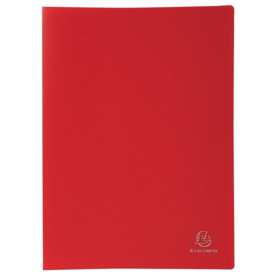 Exacompta Soft PP Display Book, A4, 40 pockets - Red