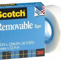 3M Scotch Removable Tape, 3/4 X 1,296-Inches, 1-Inch Core (811), Acrylic, Multicolour, 2.75x2.75x1 cm