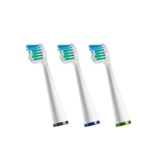 Waterpik Compact Brush Heads, Replacement Slim Toothbrush Heads for Sensonic and Complete Care, Pack of 3 (SRSB-3E)