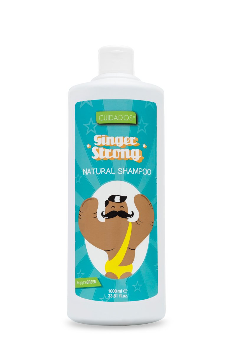 Cuidados Ginger Strong Ginger Shampoo, Hair Stimulant, Anti-Dandruff, Antioxidant, with Panthenol, All Hair Types, Single, 1 Litre