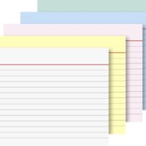 Baier Schneider &Record Cards 180 g/M ² Card, A6, Lined, Assorted Colours, Egg