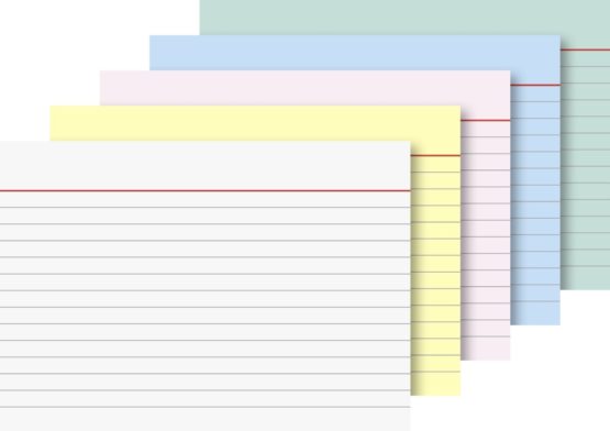 Baier Schneider &Record Cards 180 g/M ² Card, A6, Lined, Assorted Colours, Egg