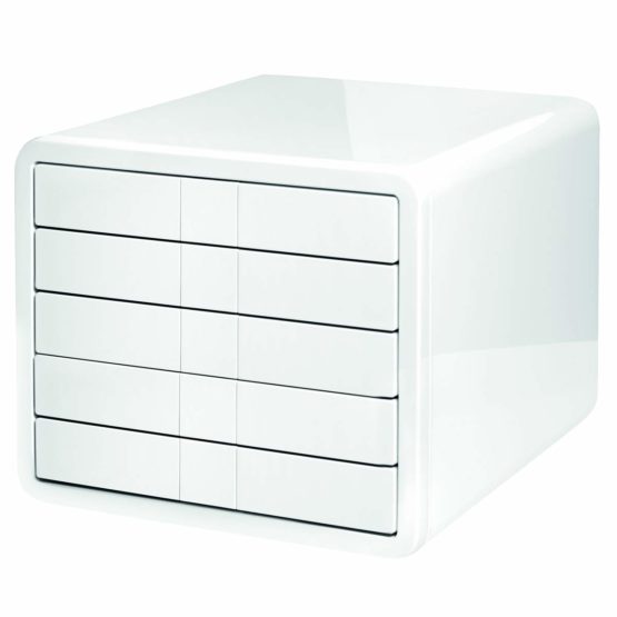 HAN 1551-12, i-Box Drawer Set. Innovative drawer set in premium quality honoured with Design Prizes. With 5 closed drawers, white