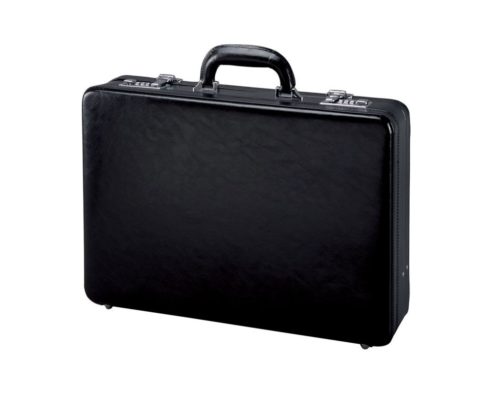 Alassio - 41033 TAORMINA - attache case briefcase, leather, black, 46 mm