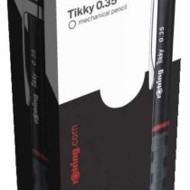 rOtring Tikky Mechanical Pencils, HB 0.35 mm, Black Barrels, 12 Count