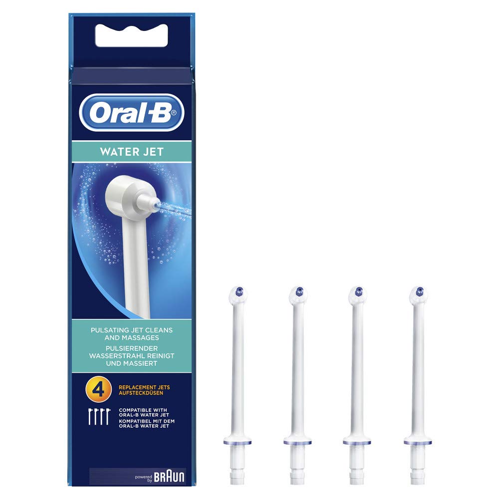 Oral-B WaterJet replacement nozzles for oral wash/interdental cleaner, pack of 4