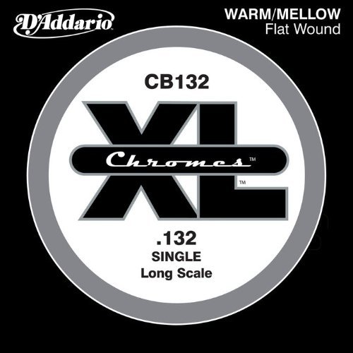 D'Addario CB032 .132 Chromes Single String for Bass Guitar, 132 gauge
