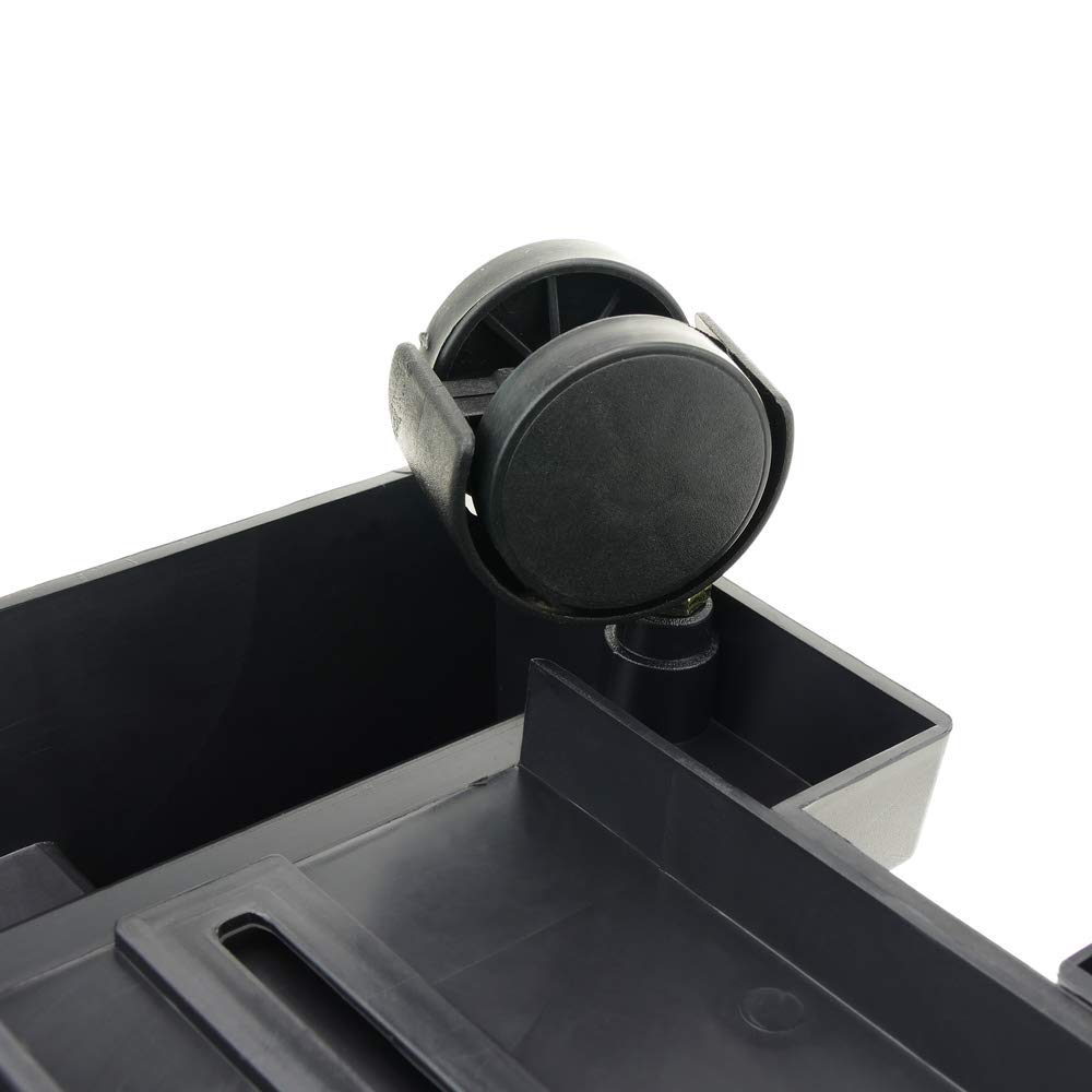 BeMatik - PC stand for computer support with wheels in black color, grey - Image 3