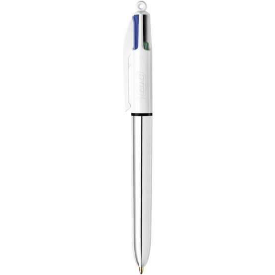 BIC 4 Colours Shine Ballpoint Pens Medium Point (1.0 mm) - Assorted Metallic Barrels, Box of 12 - Image 3