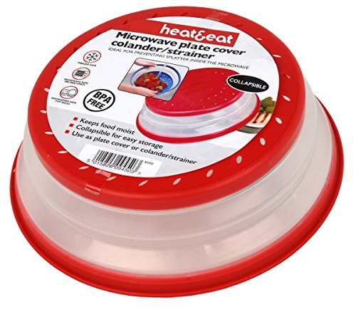 Heat Eat NS450 Microwave Plate Cover/Colander/Strainer, Red Or Blue, 27cm - Image 2