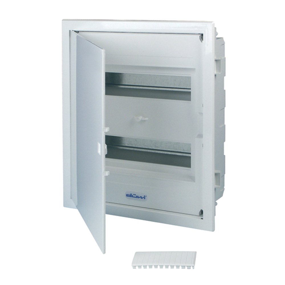 REV Ritter 0515502555 Junction Box Small Built-in 2 Rows with White Door, 2-Reihig 24 Module