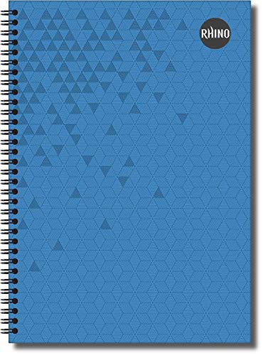 Rhino A4 Notebook, 160-Page / 8mm Lined Writing Book, 1-Pack, Hardback & Wirebound Spiral Pad, School & Office Stationery Supplies - Image 2