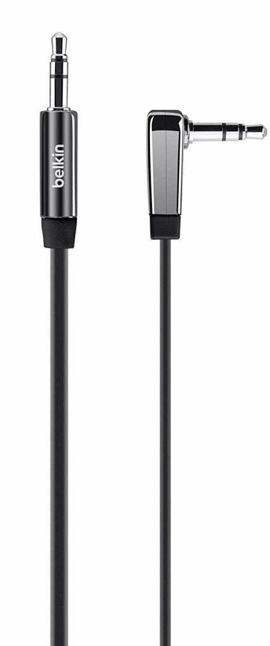 Belkin MixIt Colour Range 0.9m Flat Right Angle AUX Cable - Black - Image 2