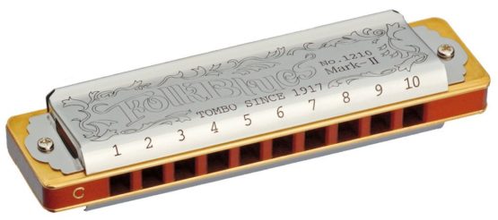 Tombo Mundharmonika Folk Blues MKII, Major Diatonic, 10 Kanzellen, Hoch G-Dur