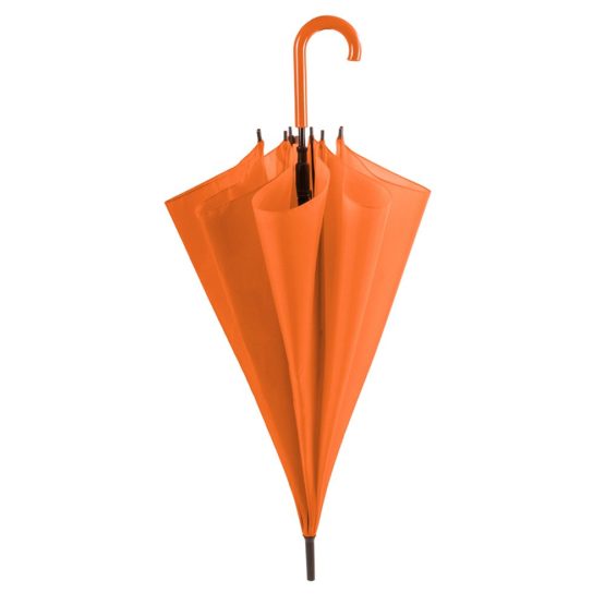 eBuyGB Pack of 4 Plastic Crook Handle Bridal Wedding Stick Umbrella, 107 cm, Orange - Image 2
