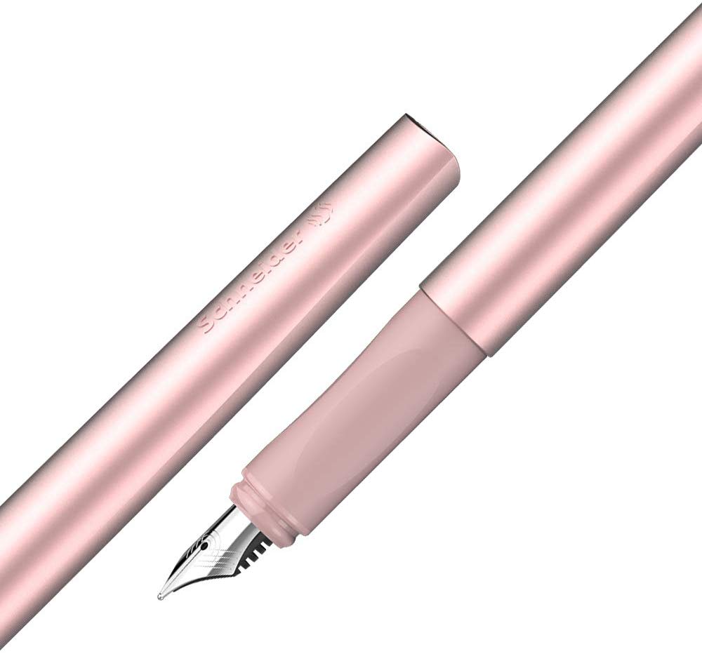 Schneider Ceod Shiny Fountain Pen (Right- and Left-Handed, M Nib, incl. Ink cartridge royal blue) powder pink - Image 3