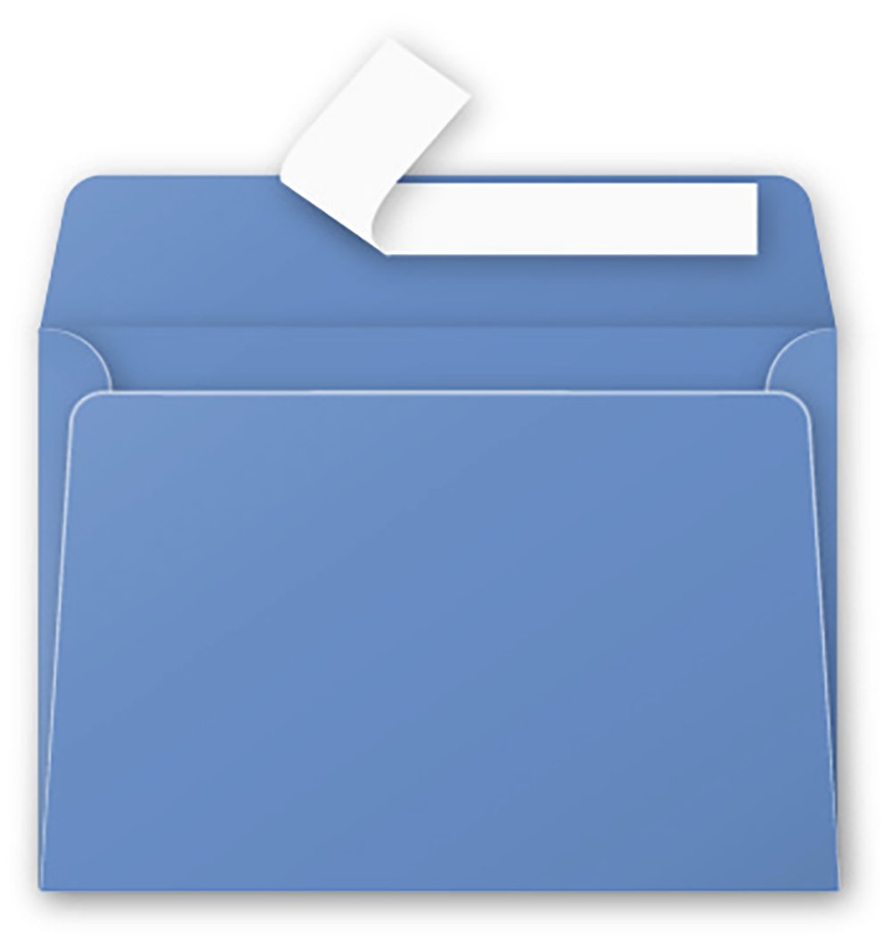 Clairefontaine 5296C Pack of 20 Self-Adhesive Envelopes C6 11,4x16,2cm 120gsm Colour Forget-Me-Not Invitation Events Correspondence Pollen Range Premium Paper