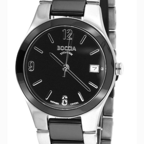 Boccia Women's Quartz Watch Ceramic 3189-02, Black/Multicolour - Image 2