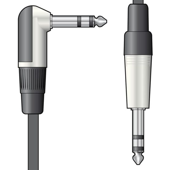 chord S6J-90J300 3 m 6.3 mm TRS Angle to Straight Jack - Image 3