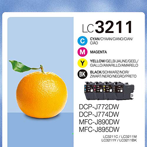 Brother LC-3211C/LC-3211M/LC-3211Y/LC-3211BK Inkjet Cartridges, Multi Pack, Standard Yield, Cyan, Magenta, Yellow and Black - Image 3