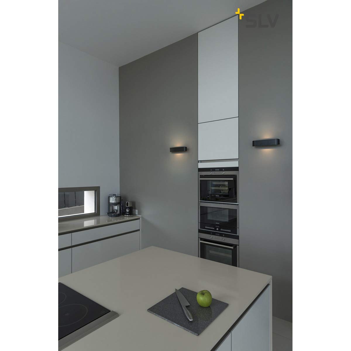 SLV Ossa 180 Wall Light, R7s Black - 151450