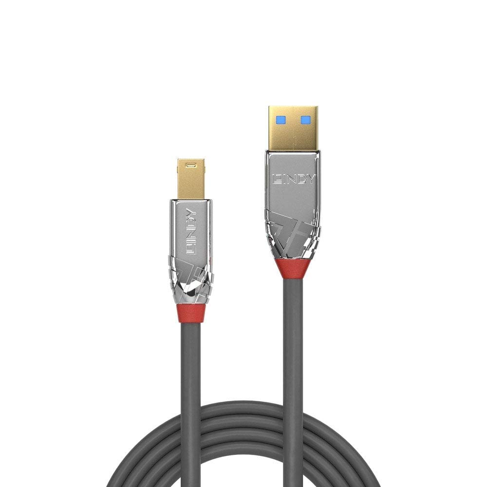 Lindy 5m USB B 3.0 Cable, USB-A Male to USB-B 3.0 Male Type B, Monitor, for External Hard Drive Scanner, Printer, Cromo Line - Image 2