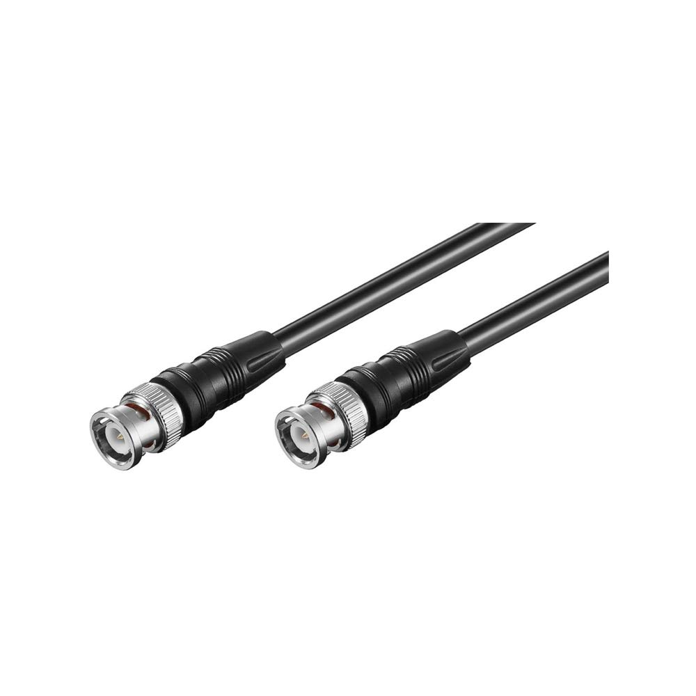 Goobay 50272 BNC Connector Cable, (RG58), Shielded, Black, 1 m Cable Length, 1 metre