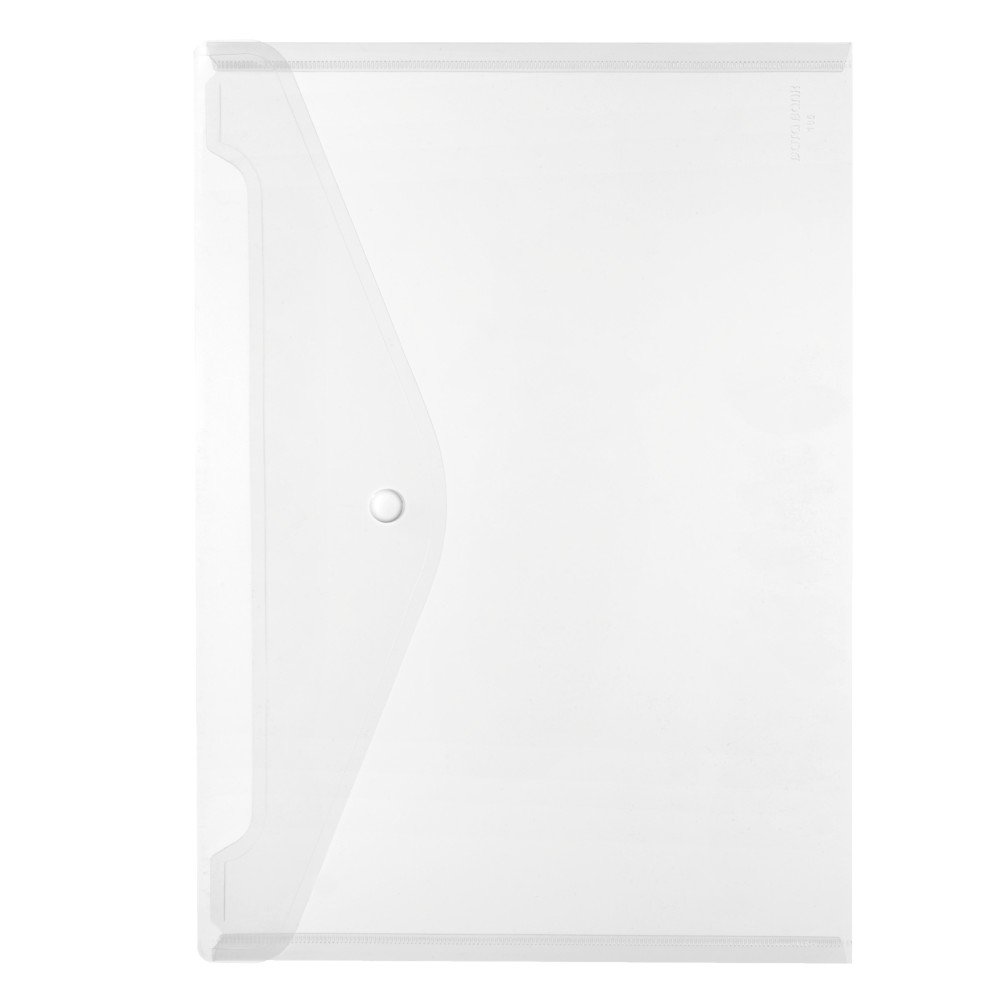 Herlitz 10657930 Document Pouch A4 with Snap Closure, Pack of 6, Clear Clear
