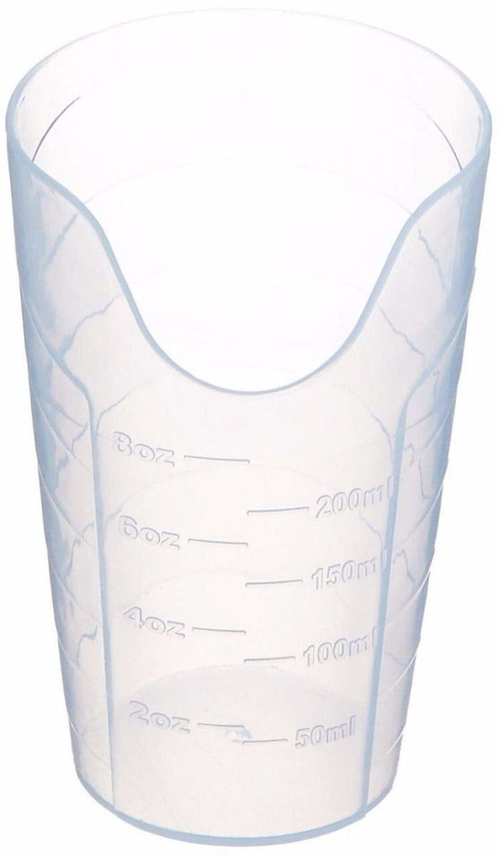 Sammons Preston Nosey Cup, Cut Out Drinking Glass for Stable and Fixed Drinking Position, Functional Translucent Drink Cups for Medical Patients, 8 Ounces