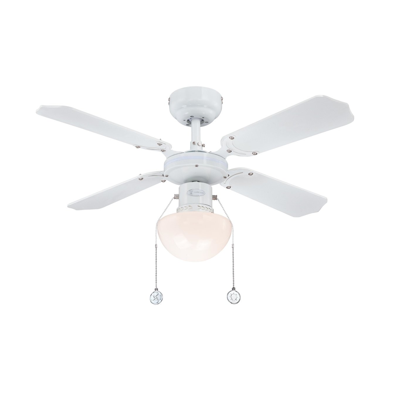 Westinghouse Lighting Portland Ambiance Indoor Ceiling Fan, Metal, e27, 1 W, White Finish with Reversible White/Beech Blades - Image 4