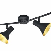 Reality Lamps, spot lamp, Metal, Black/Gold Beams 4-Flames Black/Gold