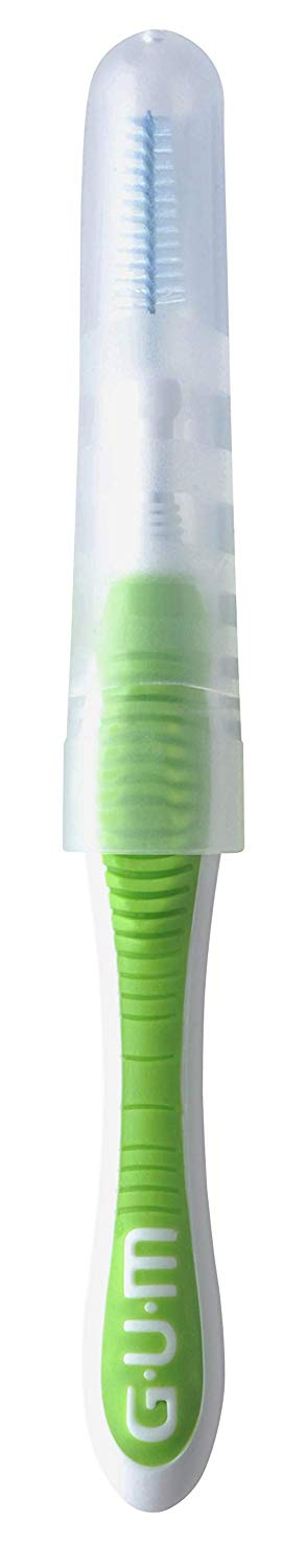 6 pieces Gum Trav-ler 1.1 mm interdental brushes + 6 caps, Green - Image 2