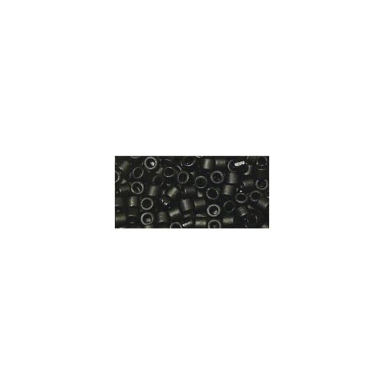 Rayher Delica-Rocailles, 2,2 mm, metallic mat, black, miscellaneous, 0.45 x 0.45 x 0.15 cm - Image 2