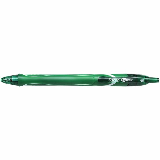 BIC Gel-ocity Quick Dry Gel Pens, Medium Point (0.7 mm), Green, Box of 12, Retractable Pen with Ultra Fast Drying Ink - Image 3