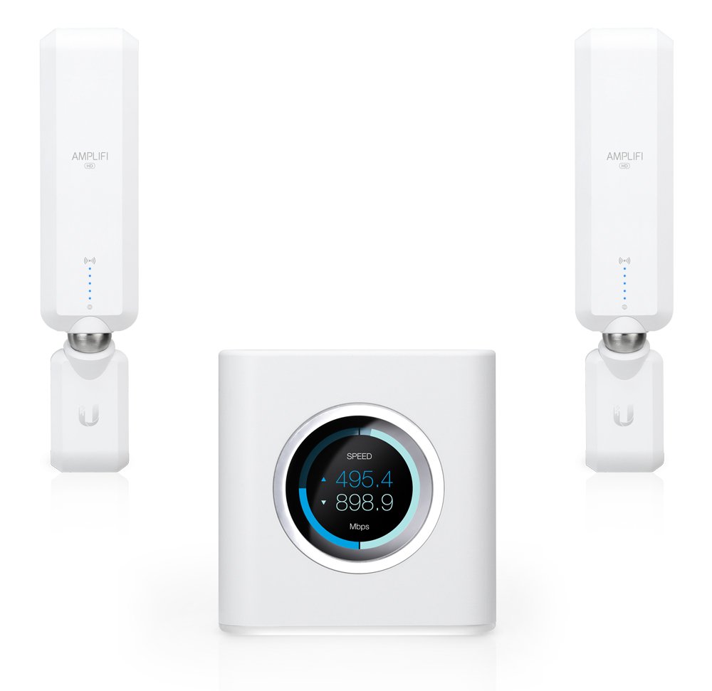 Ubiquiti Amplifi 4-Ports Home Wi-Fi System AFI HD Wireless Router with 2 pin European plug, White