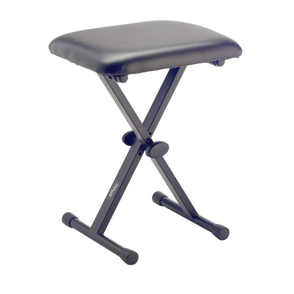Stagg KEB-A10 Adjustable Keyboard Stool Bench, Black, 32 x 43cm