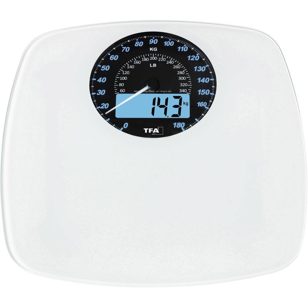 TFA Dostmann Swing 50.1003.02 Personal Scales, Weiß, 31.5 cm (W) x 31.5 cm (L) x 3.2 cm (H)