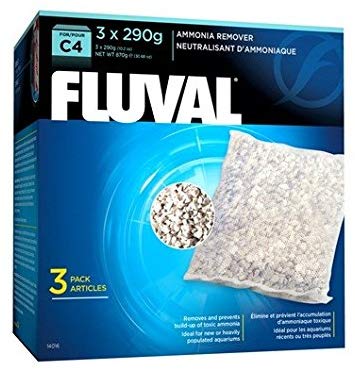 Fluval C4 Ammonia Remover 870g Pack of 3, White, 870 g