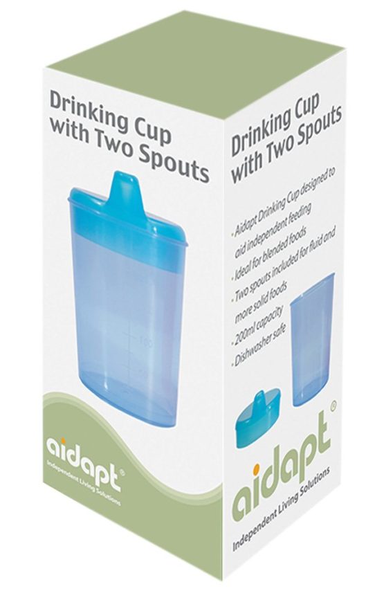 Aidapt Drinking Cup with Two Spouts, Ideal for Those who Struggle with Solid Foods, Elderly, Less able (Blue) - Image 2