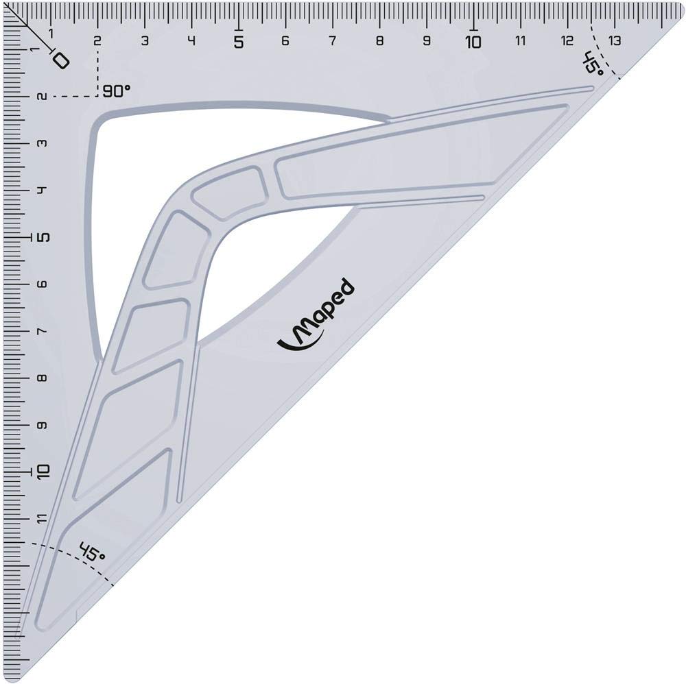 Maped 242767 - Kit of 4 Pieces (Ruler + Triangle + Square + Carrier), Units Contained: 1, Multicolored - Image 3