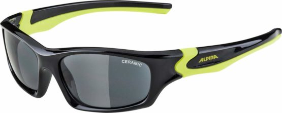 ALPINA Unisex-Youth, FLEXXY TEEN, sports glasses, black-neon-yellow / black, one size