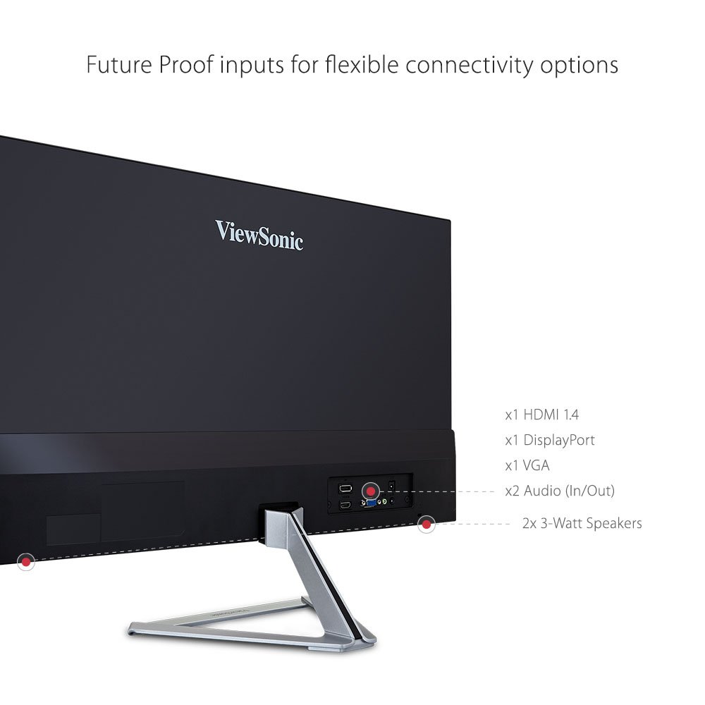 VX2476-SMHD 24" 16:9 (23.8"), 1920 x 1080 Full HD, 4ms, VGA, HDMI, DisplayPort, speaker, 80,000,000:1 DCR - Image 4