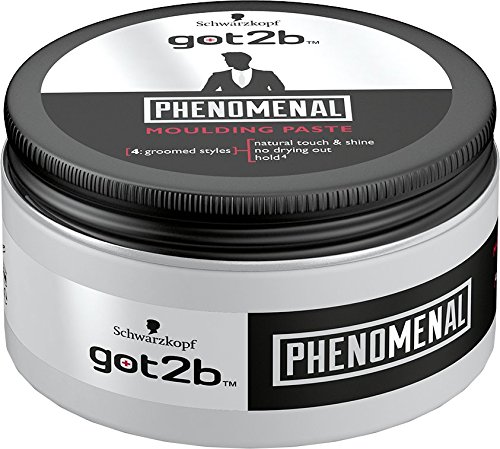 Schwarzkopf got2b Phenomenal Moulding Hair Paste, Medium Hold, No Stickiness, Vegan Silicone Free 100 ml - Pack of 6